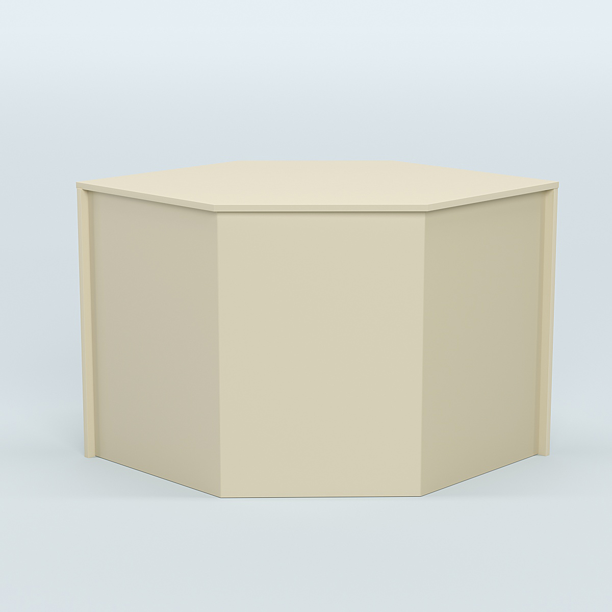 Стол-ресепшен серии ПРАЙМ №3 угловой Крем Вайс