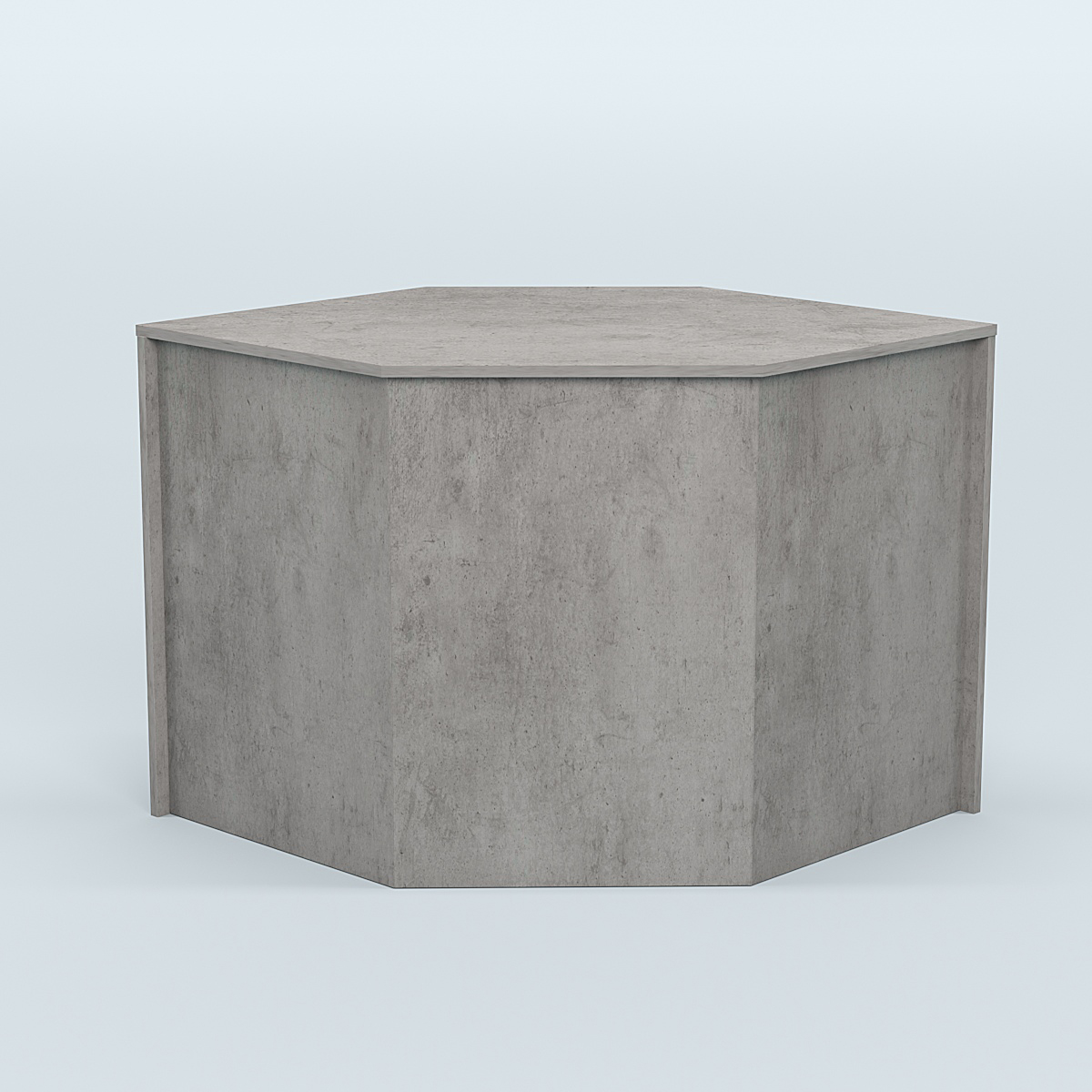 Стол-ресепшен серии ПРАЙМ №3 угловой Бетон Чикаго светло-серый F186 ST9