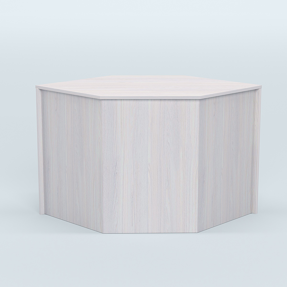 Стол-ресепшен серии ПРАЙМ №3 угловой Ясень Анкор светлый