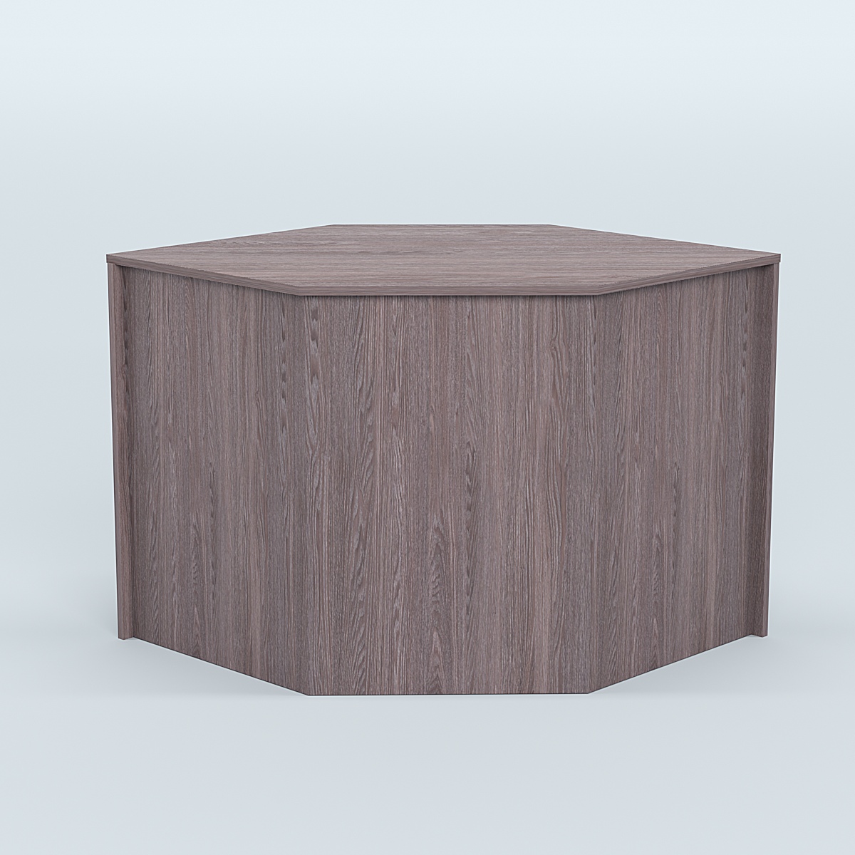 Стол-ресепшен серии ПРАЙМ №3 угловой Ясень Анкор темный