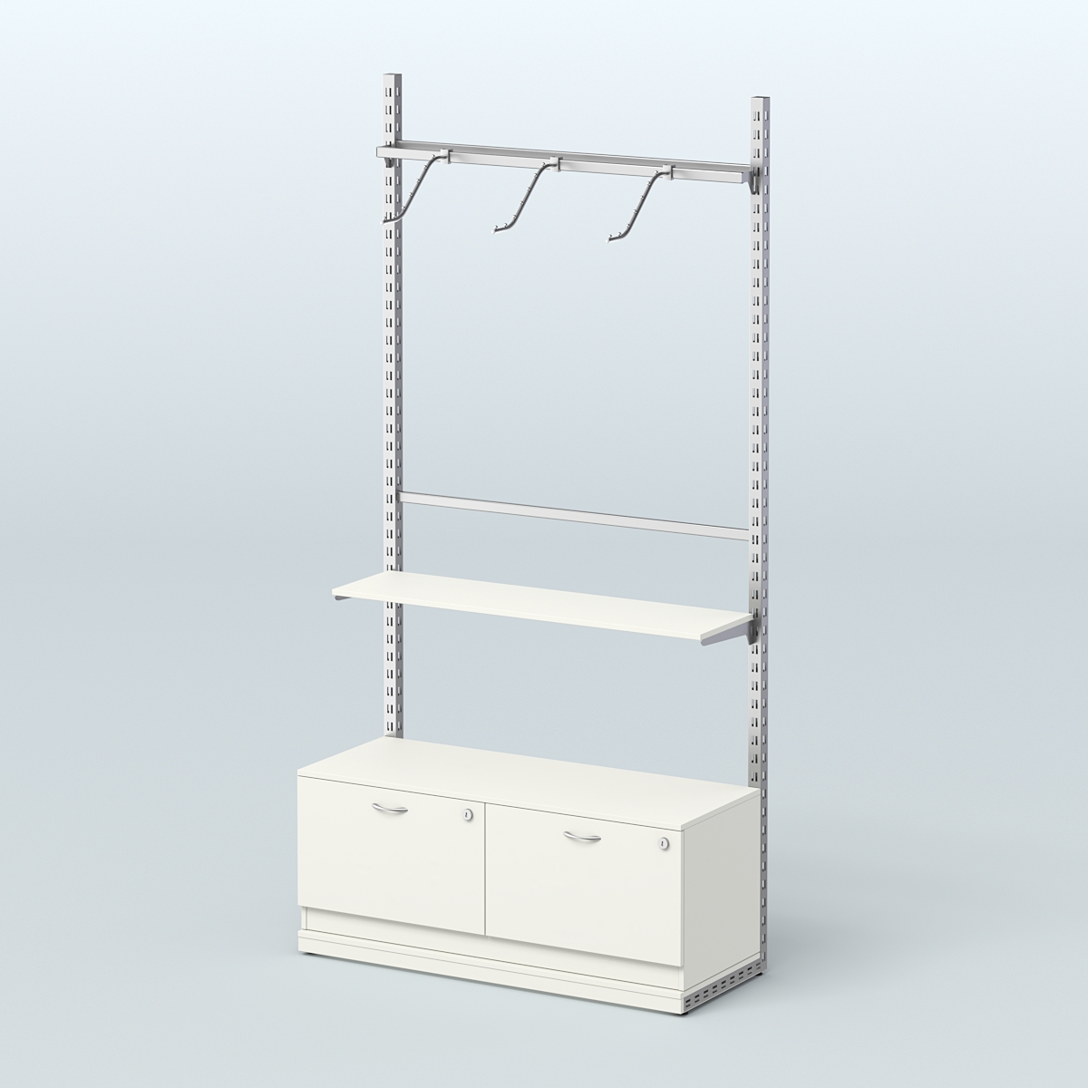 Система ЭЛЕГАНТ №4 без ДСП с тумбой T15 (1200 мм) Белый