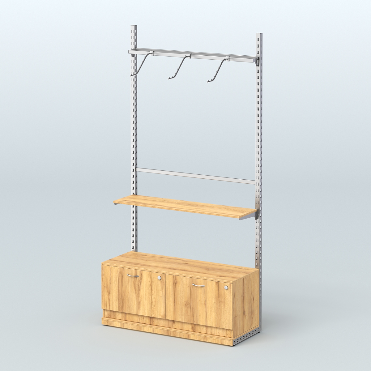 Система ЭЛЕГАНТ №4 без ДСП с тумбой T15 (1200 мм) Дуб Золотистый