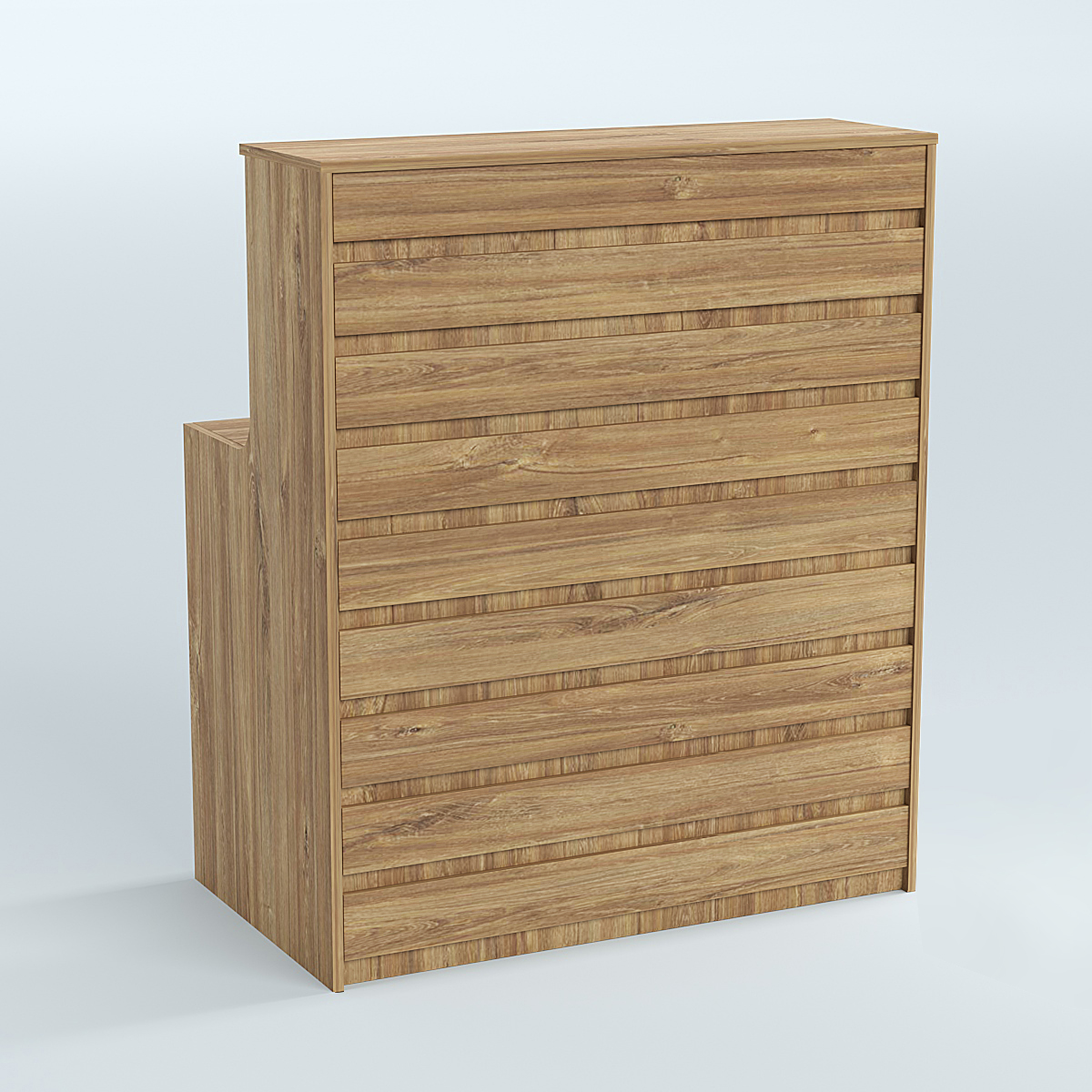 Ресепшен серии ПРАЙМ №1А Дуб Канзас коричневый