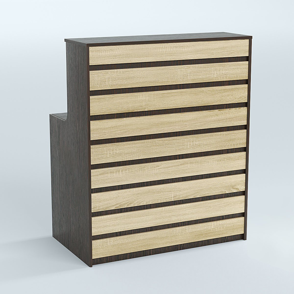 Ресепшен серии ПРАЙМ №1А Дуб Венге + Дуб Сонома