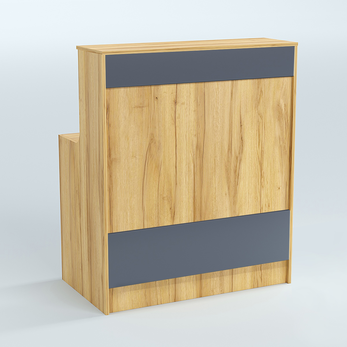 Ресепшен серии ПРАЙМ №1Б Дуб Золотистый и Темно-Серый