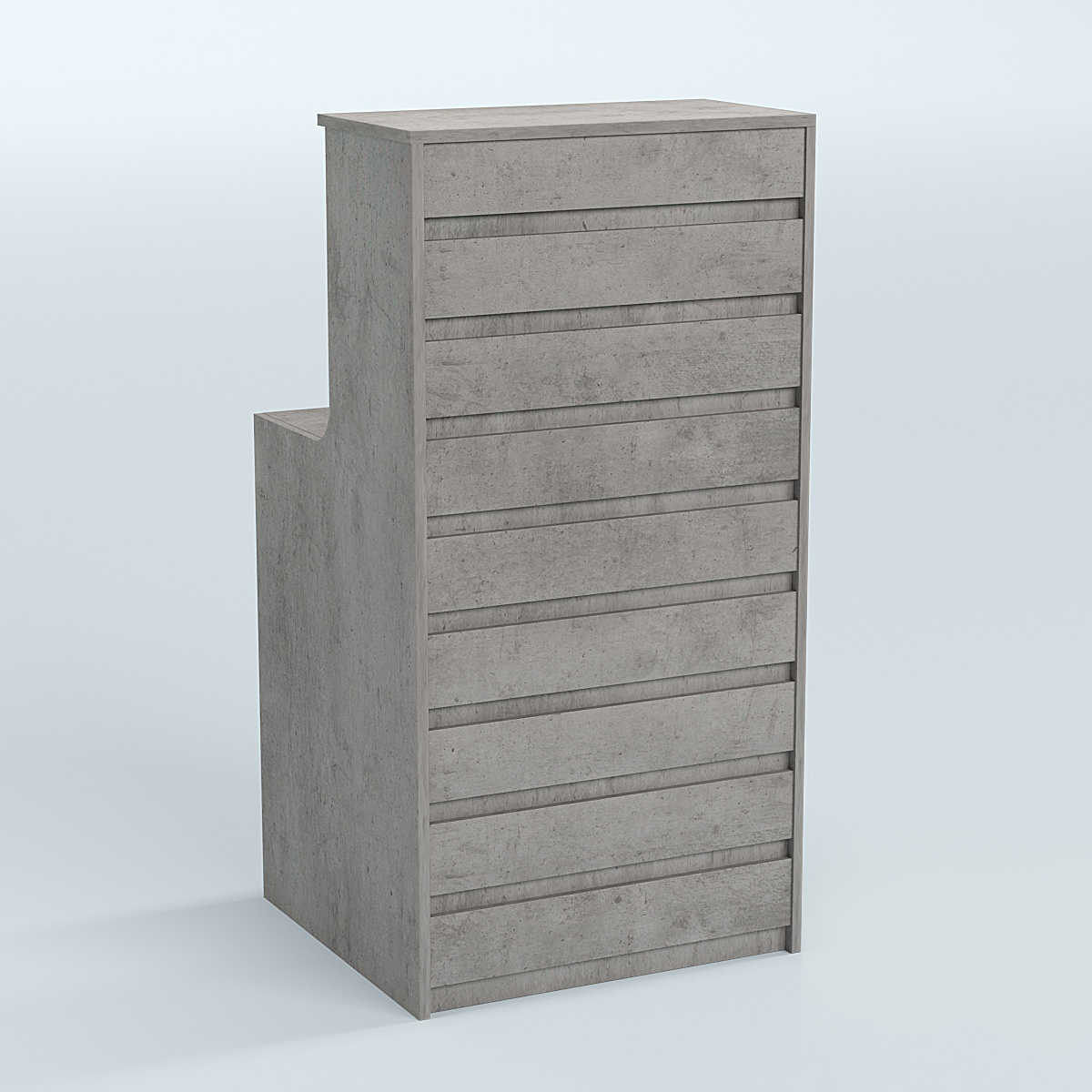 Ресепшен серии ПРАЙМ №2А Бетон Чикаго светло-серый F186 ST9