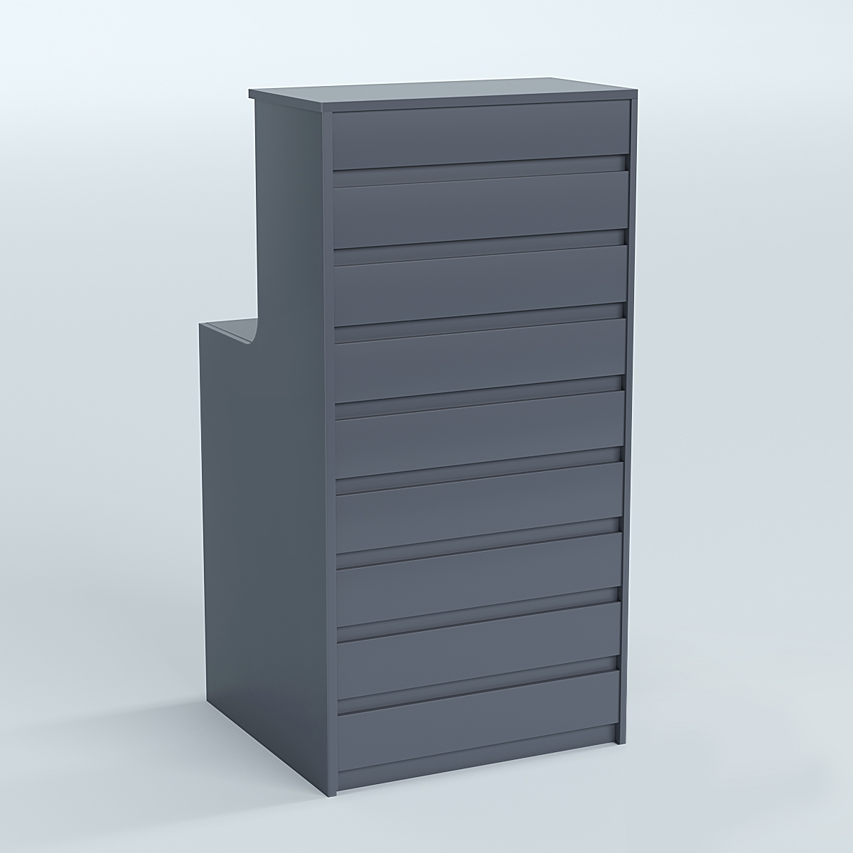 Ресепшен серии ПРАЙМ №2А Темно-Серый