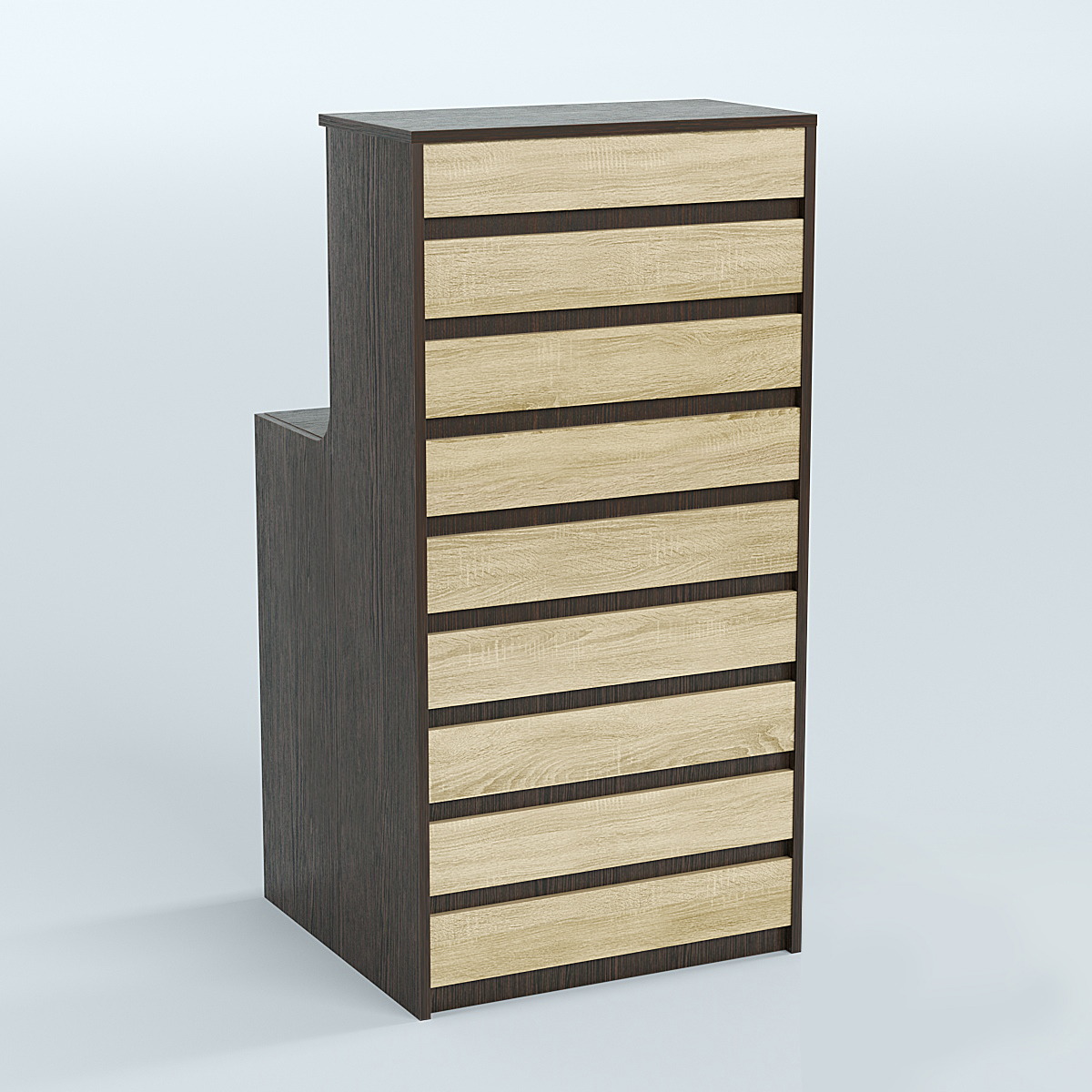 Ресепшен серии ПРАЙМ №2А Дуб Венге + Дуб Сонома