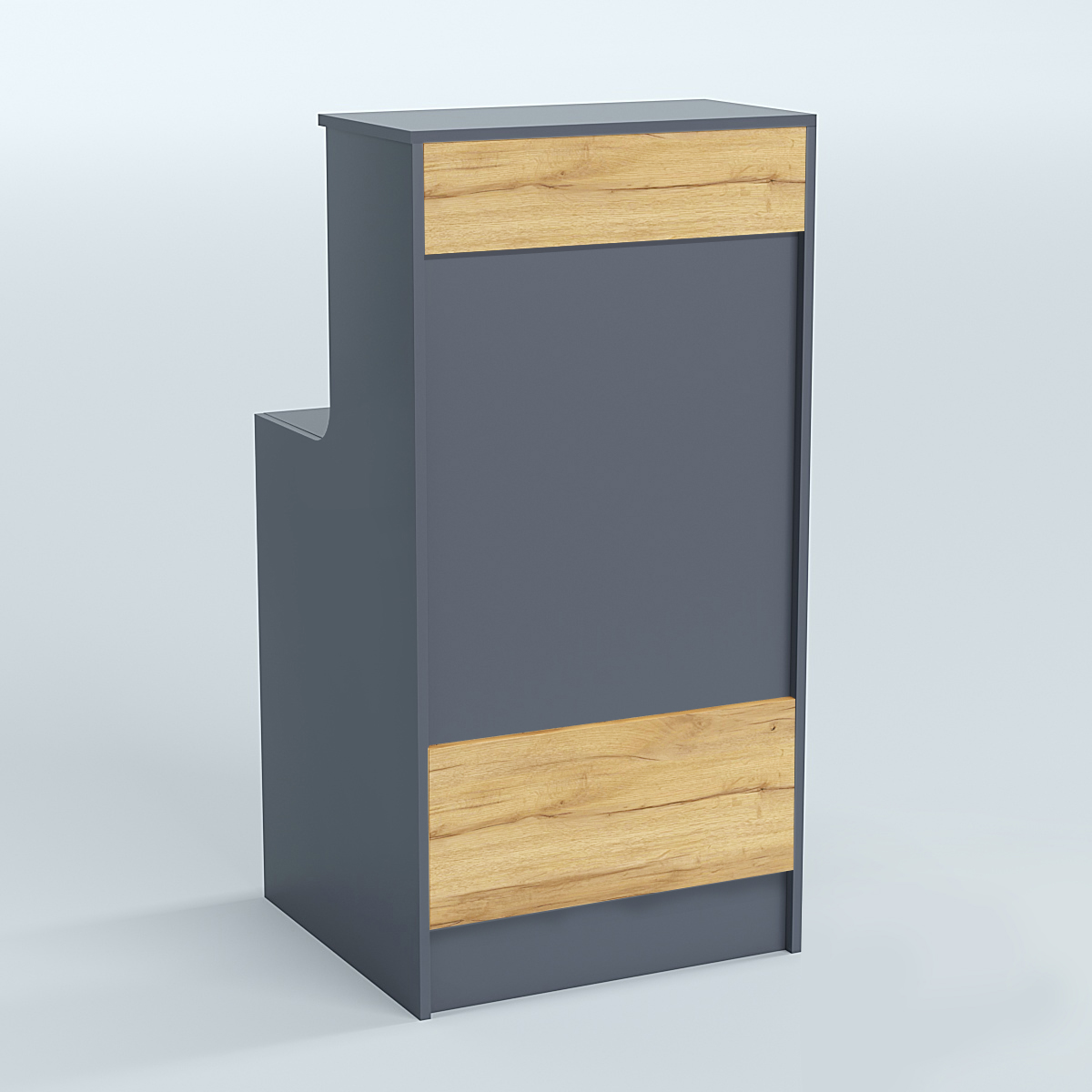 Ресепшен серии ПРАЙМ №2Б Темно-серый и Дуб Золотистый