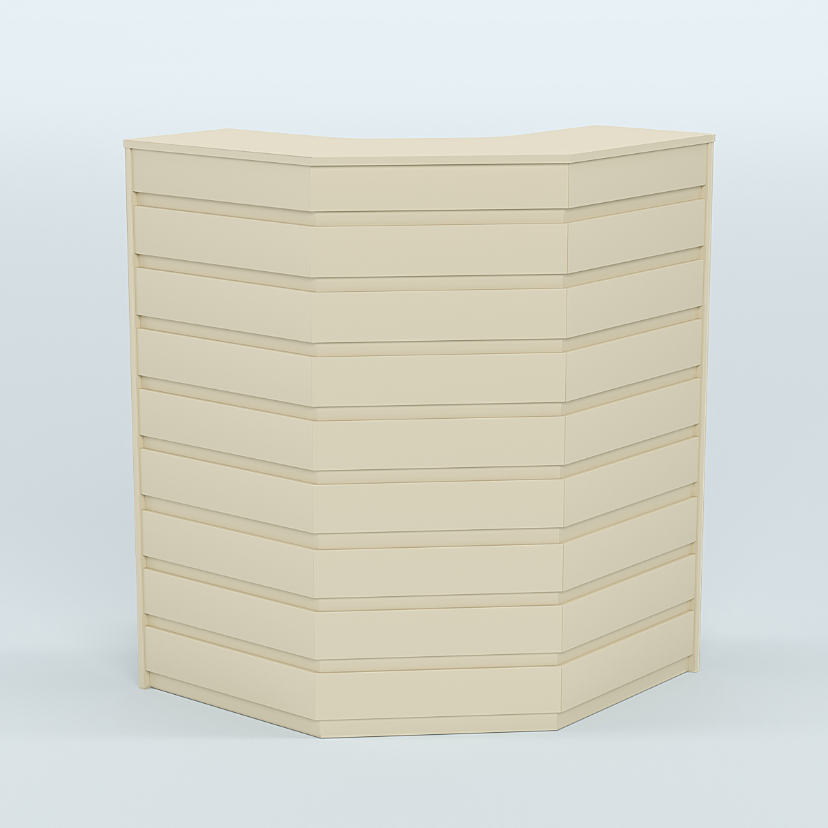 Ресепшен серии ПРАЙМ №3А угловой Крем Вайс