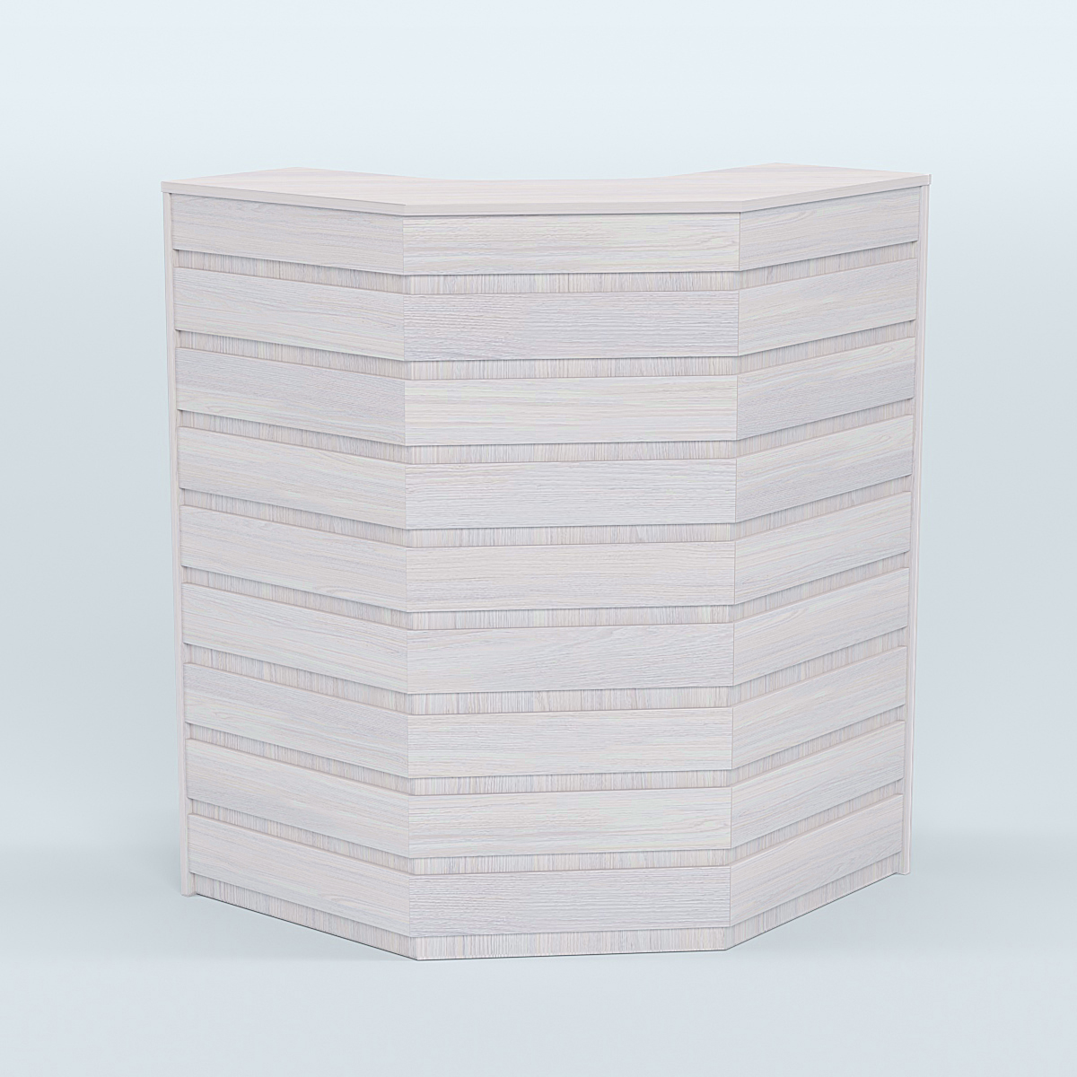 Ресепшен серии ПРАЙМ №3А угловой Ясень Анкор светлый