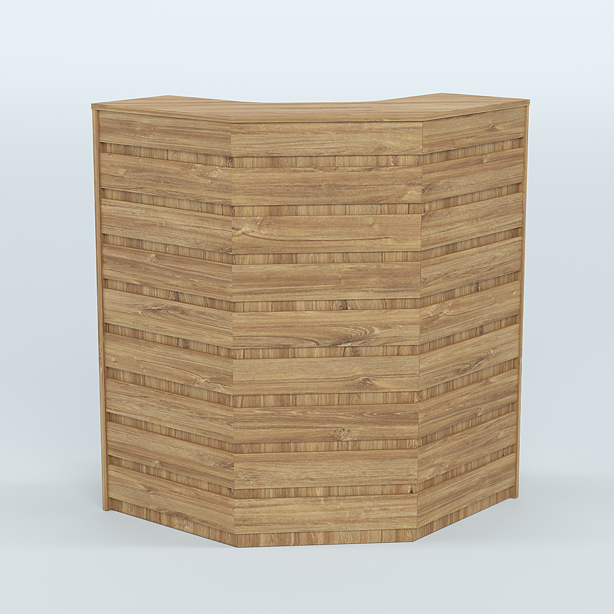 Ресепшен серии ПРАЙМ №3А угловой Дуб Канзас коричневый