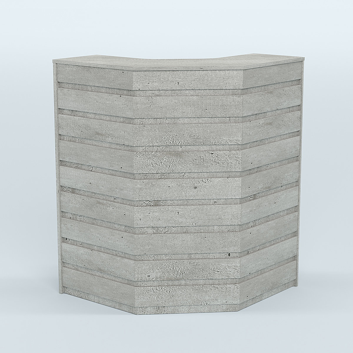 Ресепшен серии ПРАЙМ №3А угловой Метрополитан Грей