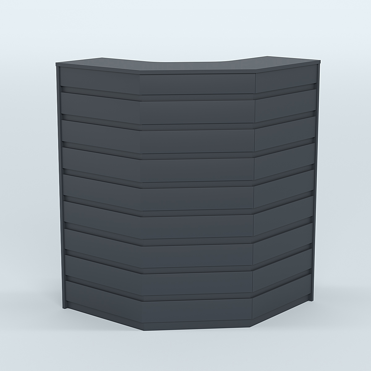 Ресепшен серии ПРАЙМ №3А угловой Антрацит