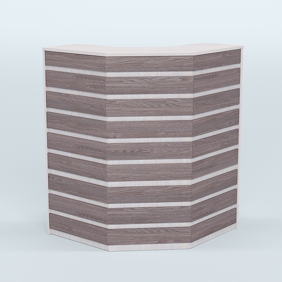 Ресепшен серии ПРАЙМ №3А угловой Ясень Анкор светлый + Ясень Анкор темный