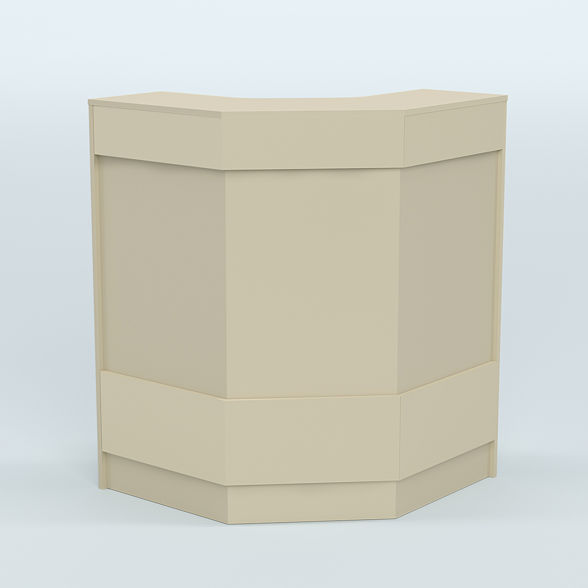 Ресепшен серии ПРАЙМ №3Б угловой Крем Вайс