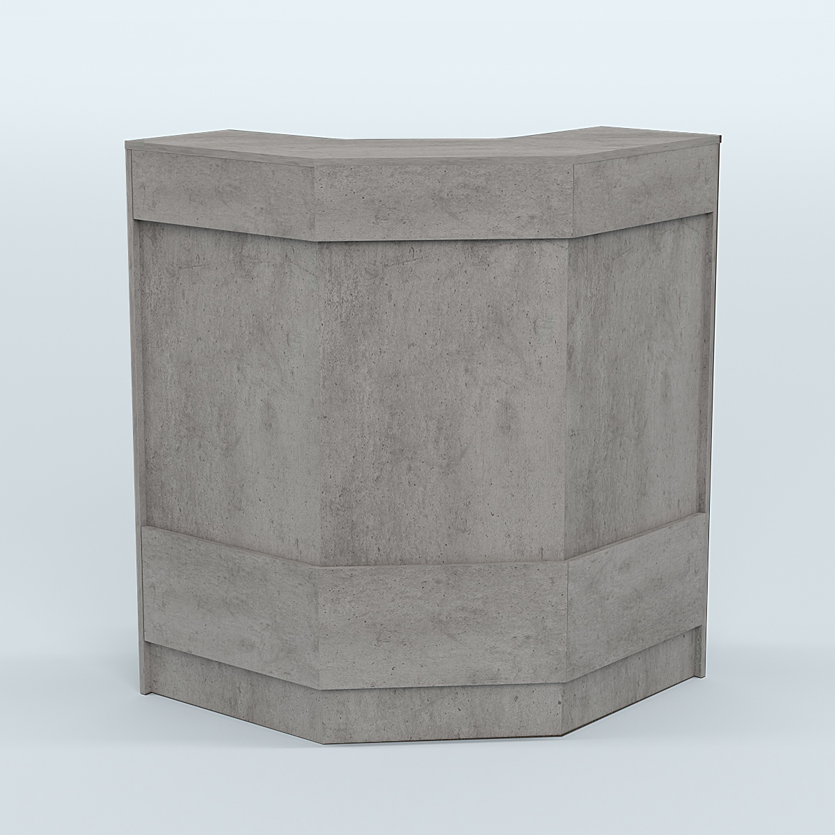 Ресепшен серии ПРАЙМ №3Б угловой Бетон Чикаго светло-серый F186 ST9