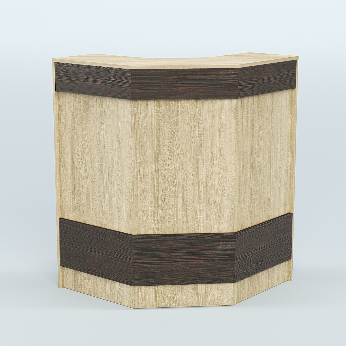 Ресепшен серии ПРАЙМ №3Б угловой Дуб Сонома + Дуб Венге