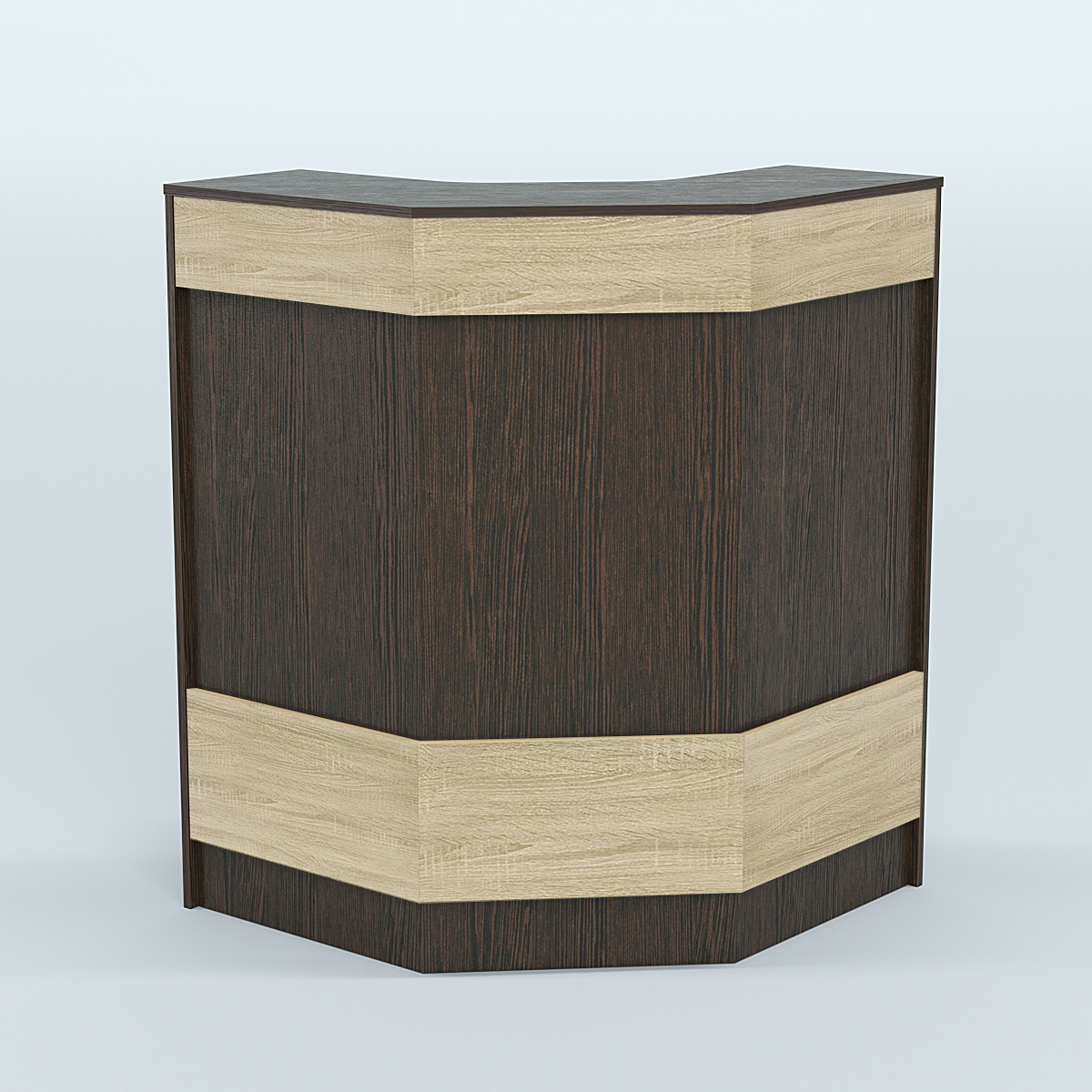 Ресепшен серии ПРАЙМ №3Б угловой Дуб Венге + Дуб Сонома