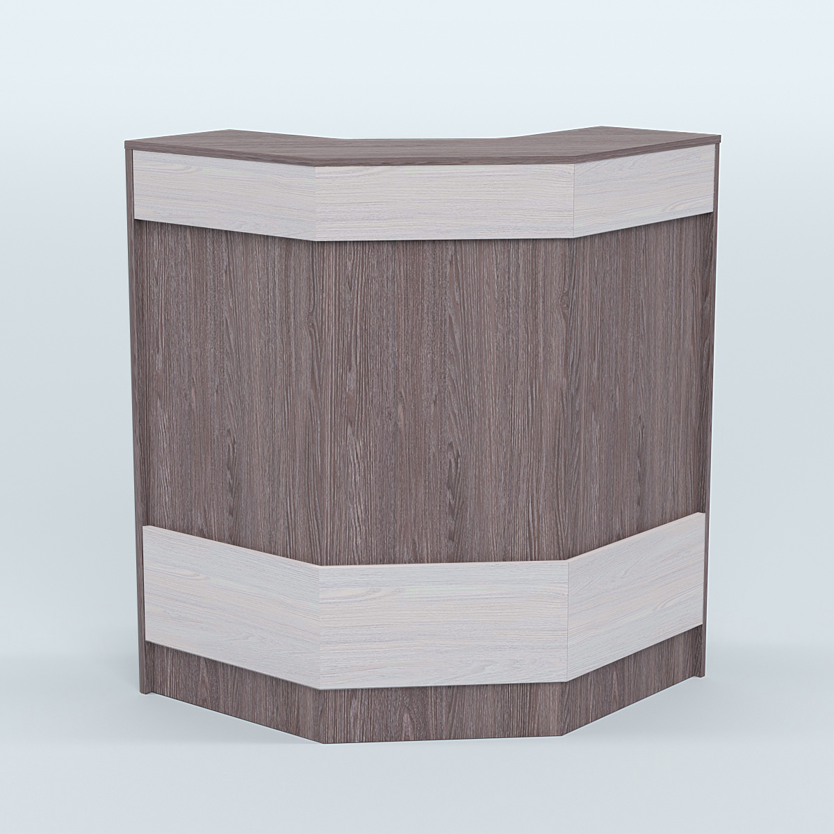 Ресепшен серии ПРАЙМ №3Б угловой Ясень Анкор темный + Ясень Анкор светлый