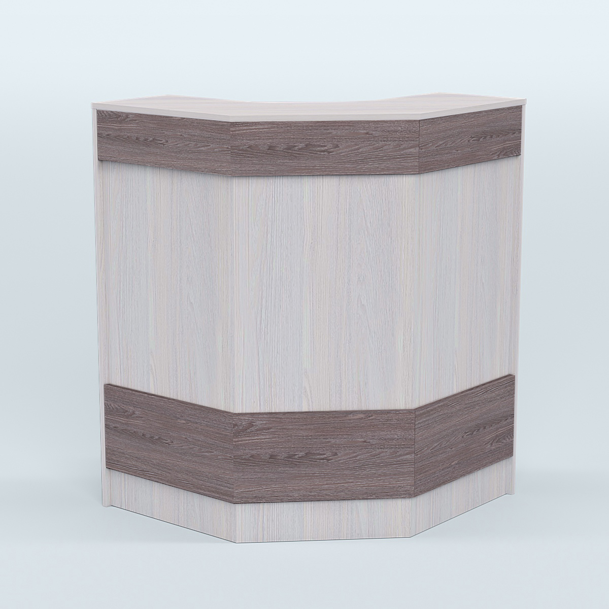 Ресепшен серии ПРАЙМ №3Б угловой Ясень Анкор светлый + Ясень Анкор темный