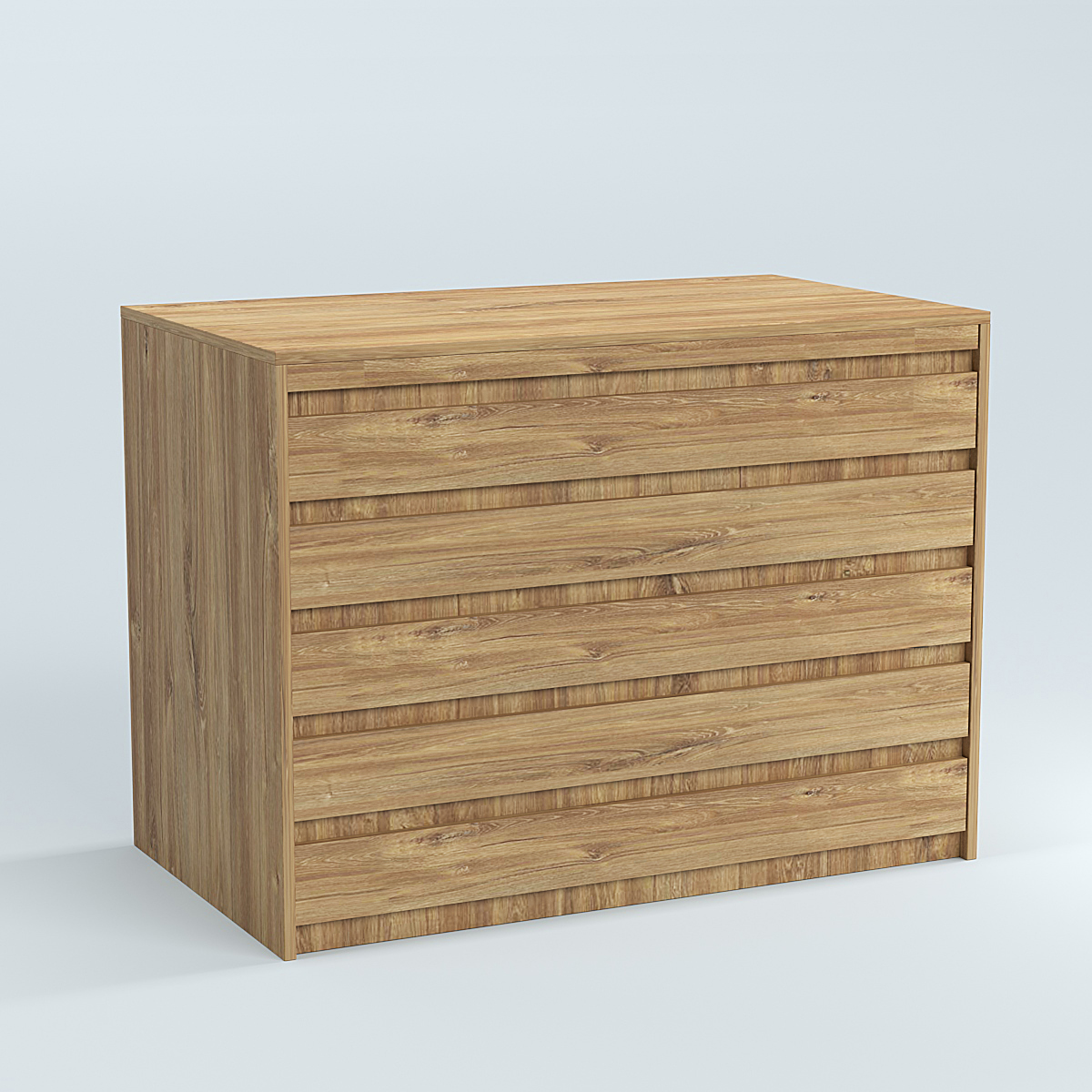 Стол-ресепшен серии ПРАЙМ №1А Дуб Канзас коричневый