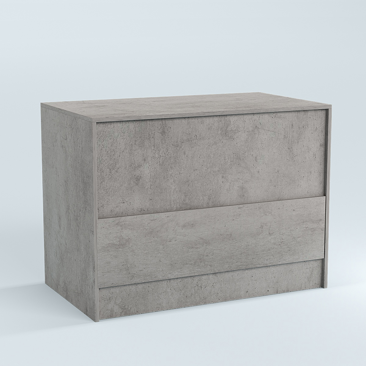 Стол-ресепшен серии ПРАЙМ №1Б Бетон Чикаго светло-серый F186 ST9