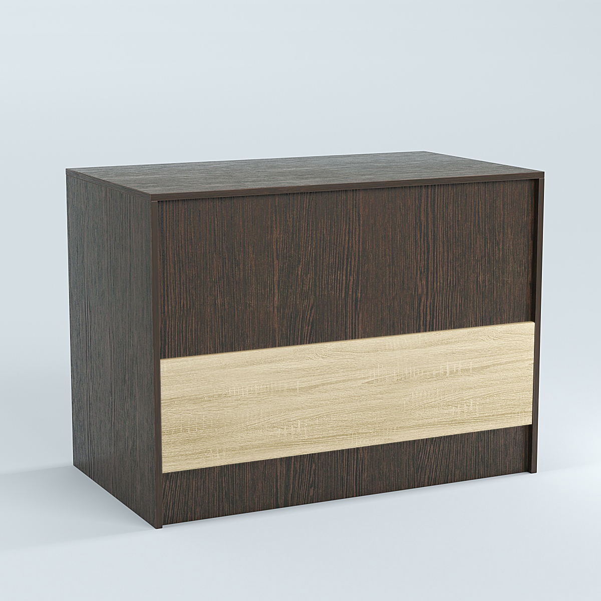 Стол-ресепшен серии ПРАЙМ №1Б Дуб Венге + Дуб Сонома