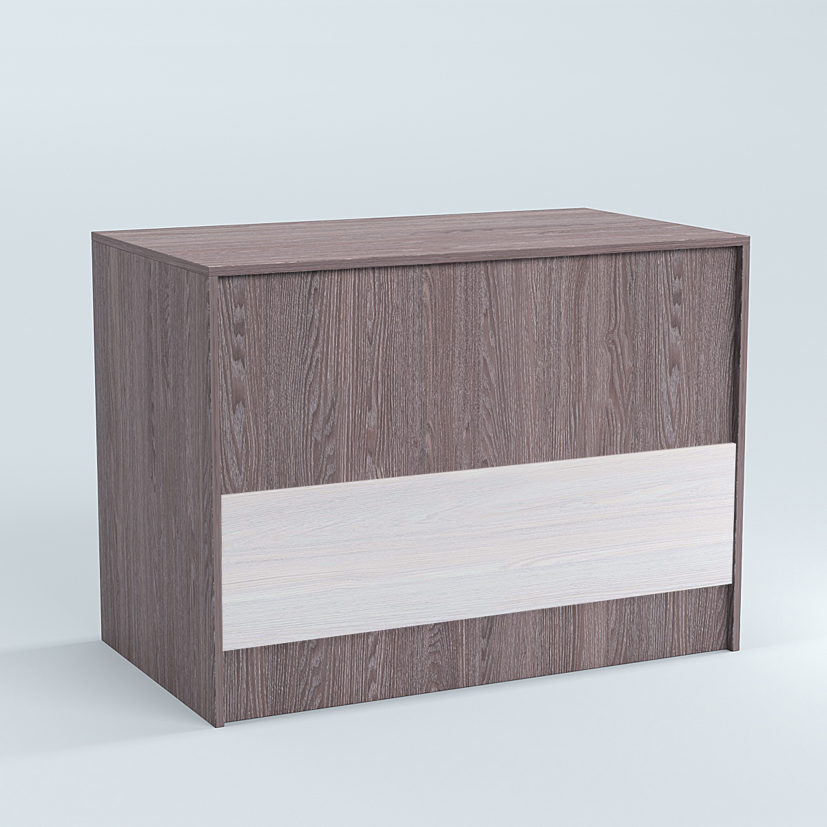 Стол-ресепшен серии ПРАЙМ №1Б Ясень Анкор темный + Ясень Анкор светлый