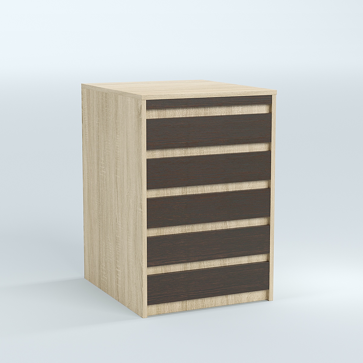 Стол-ресепшен серии ПРАЙМ №2А Дуб Сонома + Дуб Венге