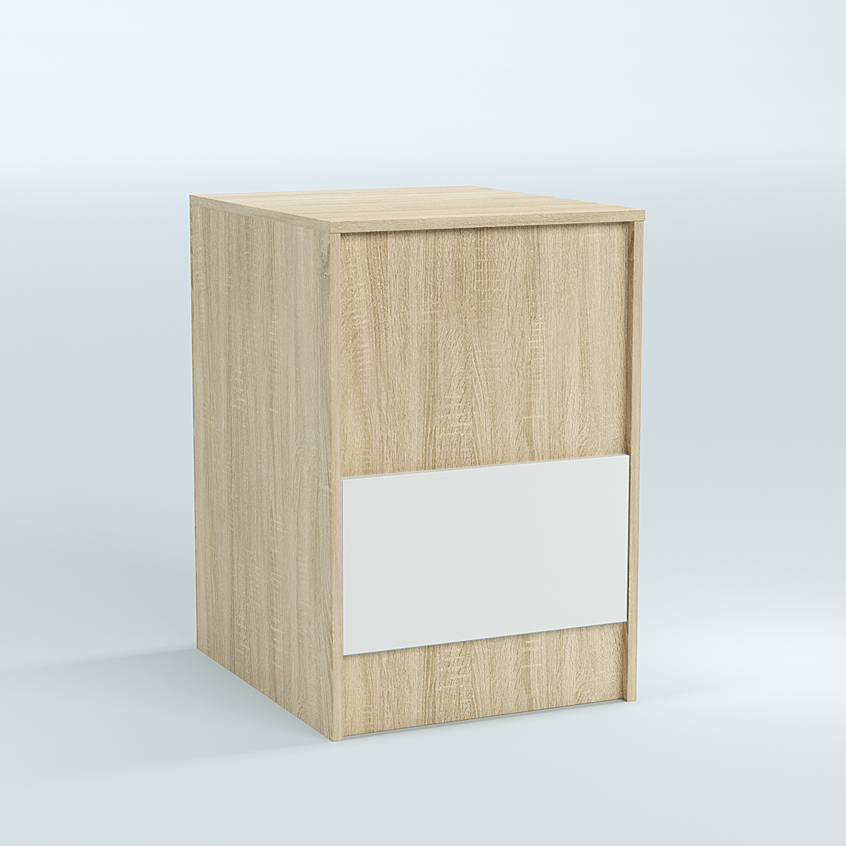 Стол-ресепшен серии ПРАЙМ №2Б Дуб Сонома + Белый