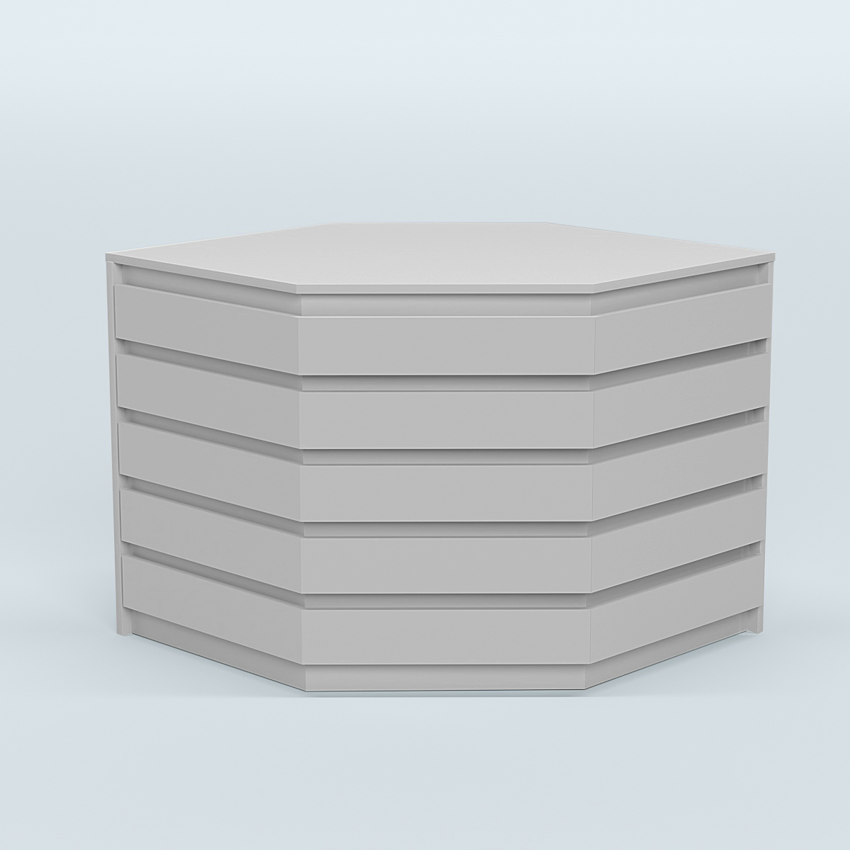 Стол-ресепшен серии ПРАЙМ №3А угловой Серый