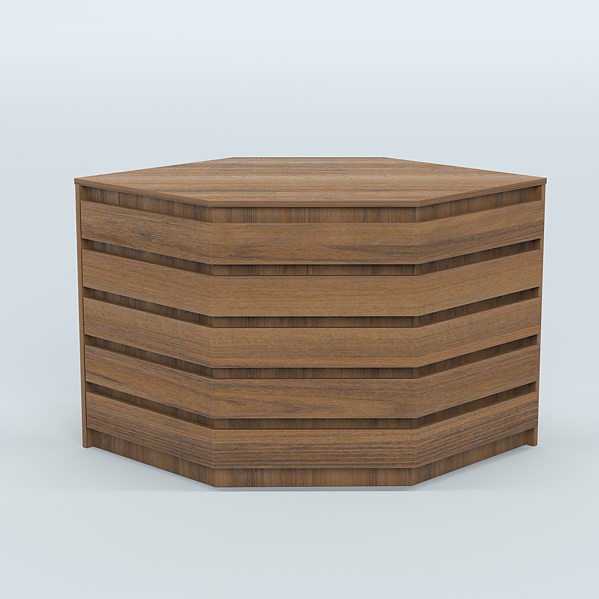 Стол-ресепшен серии ПРАЙМ №3А угловой Орех