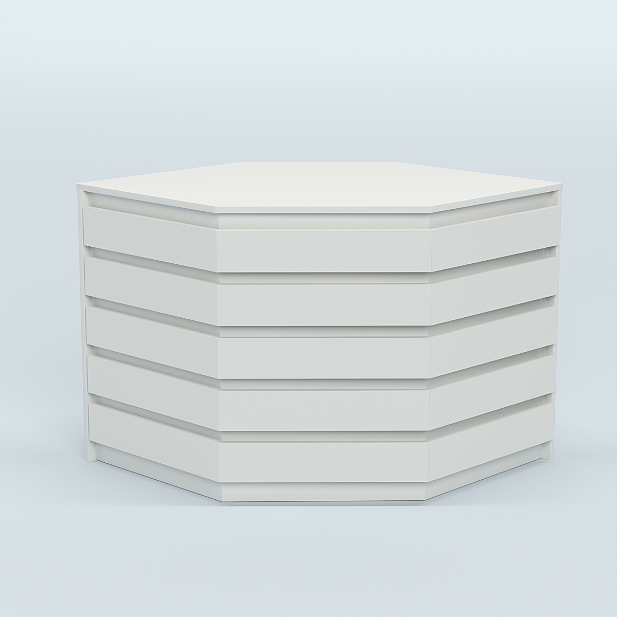 Стол-ресепшен серии ПРАЙМ №3А угловой Белый