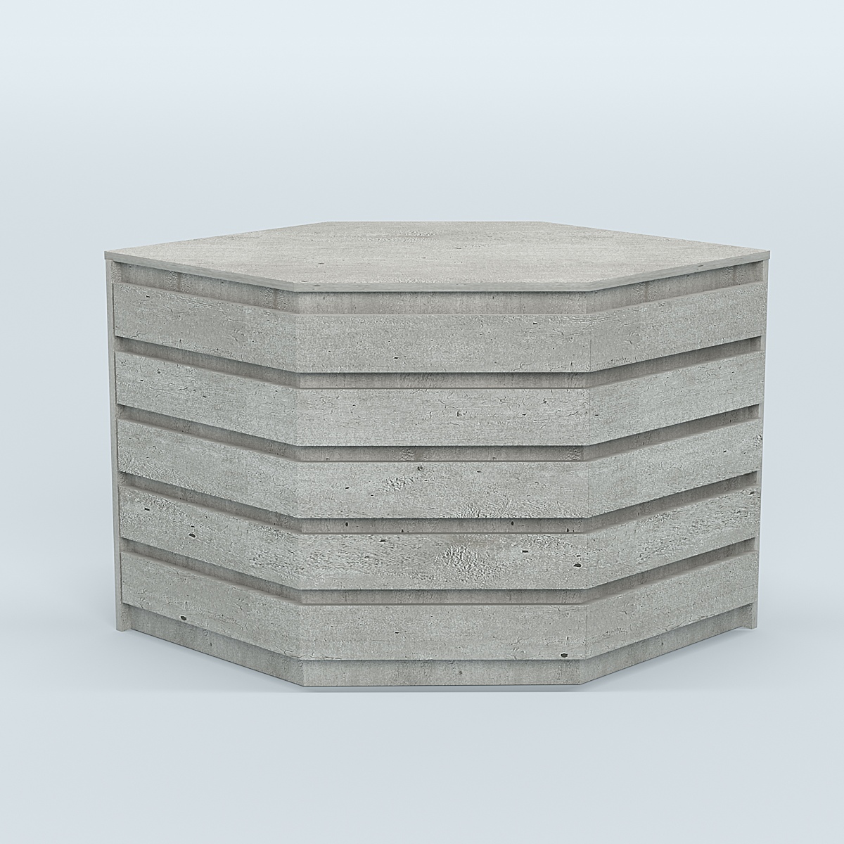 Стол-ресепшен серии ПРАЙМ №3А угловой Метрополитан Грей