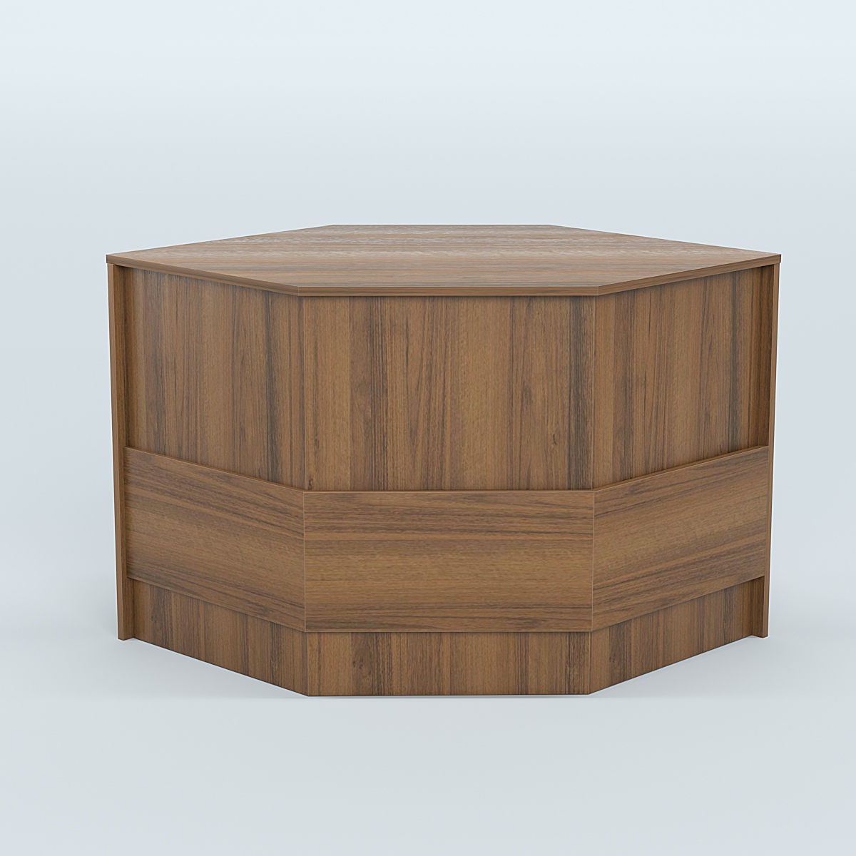 Стол-ресепшен серии ПРАЙМ №3Б угловой Орех