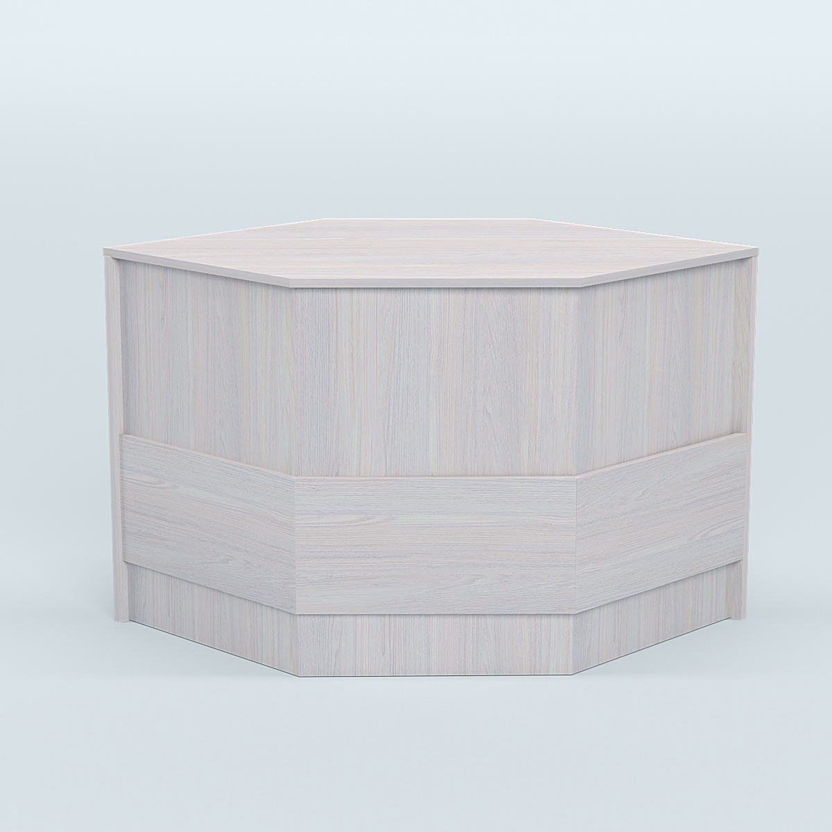 Стол-ресепшен серии ПРАЙМ №3Б угловой Ясень Анкор светлый