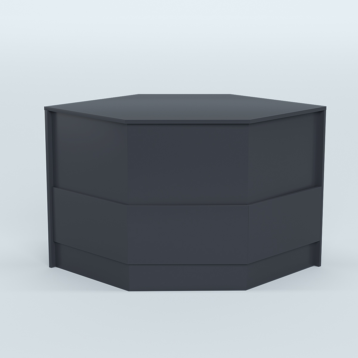 Стол-ресепшен серии ПРАЙМ №3Б угловой Антрацит