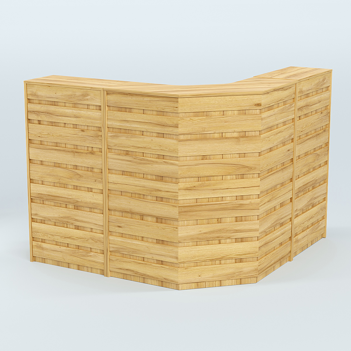 Ресепшен Г-образный серии ПРАЙМ №4А Дуб Золотистый