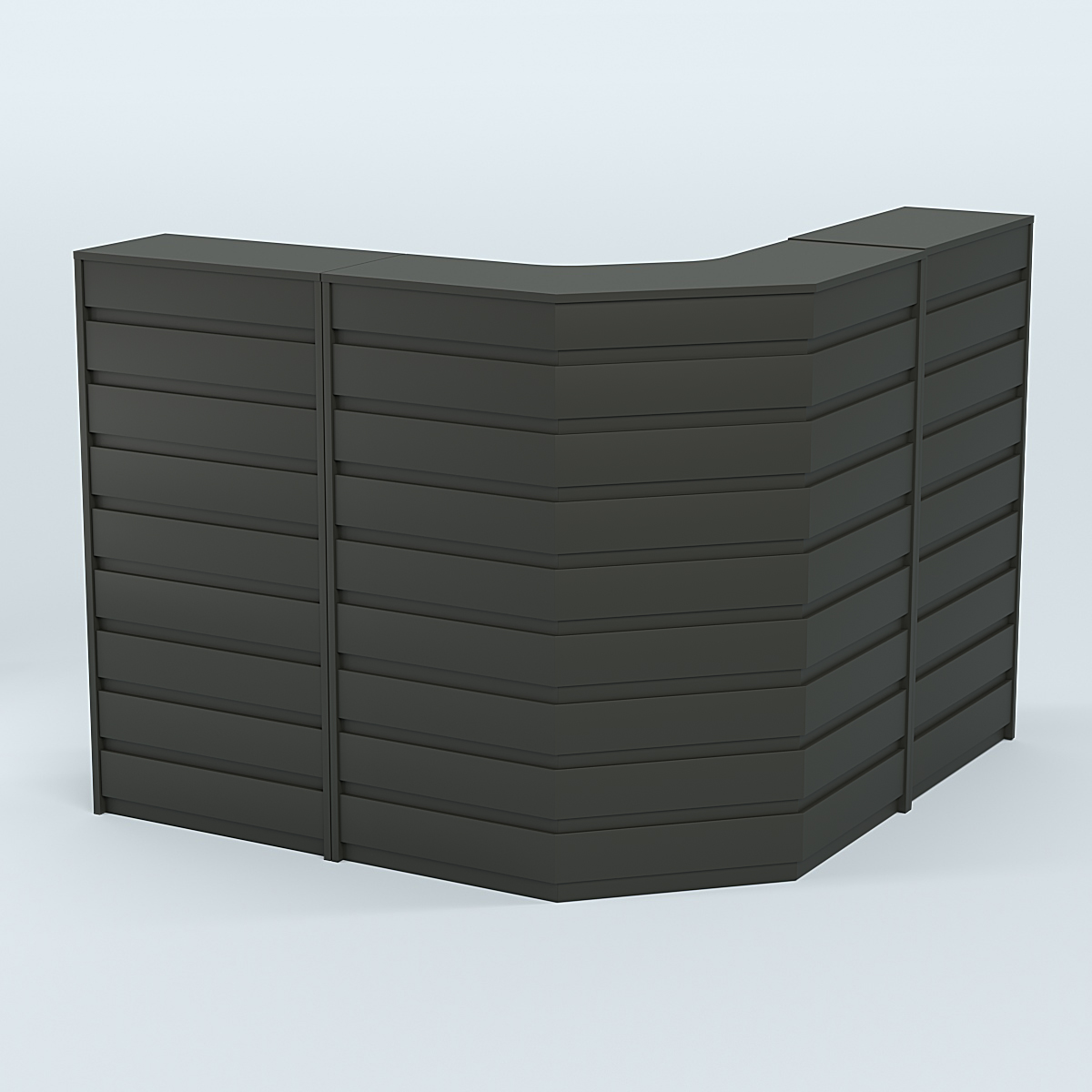 Ресепшен Г-образный серии ПРАЙМ №4А Черный