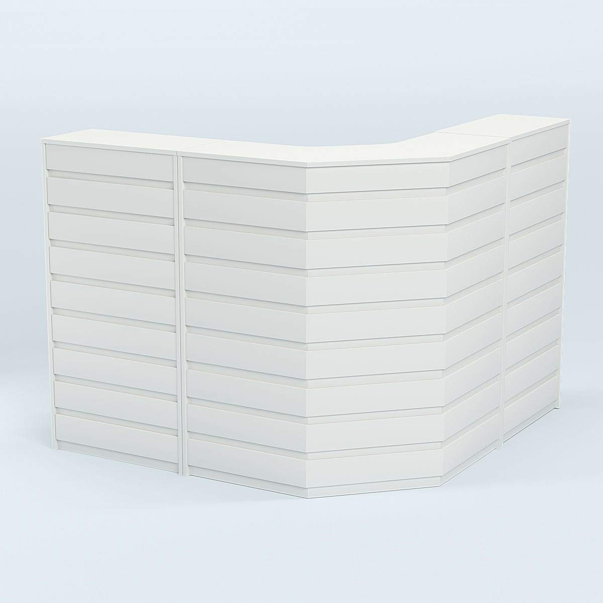 Ресепшен Г-образный серии ПРАЙМ №4А Белый