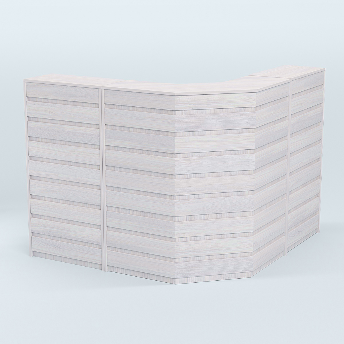 Ресепшен Г-образный серии ПРАЙМ №4А Ясень Анкор светлый