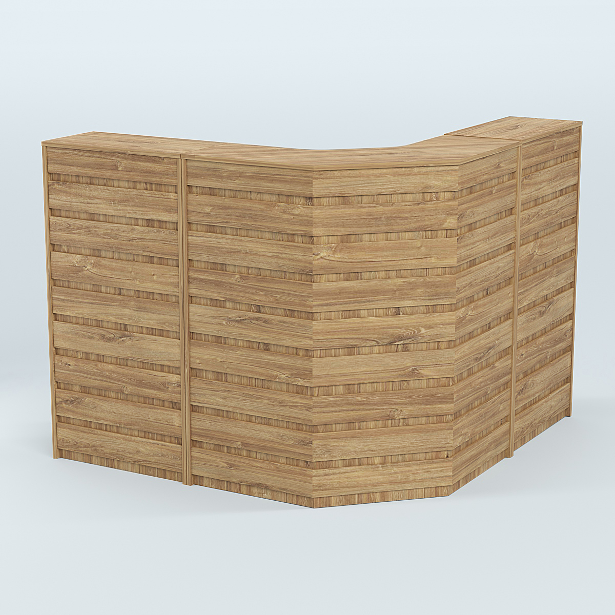 Ресепшен Г-образный серии ПРАЙМ №4А Дуб Канзас коричневый