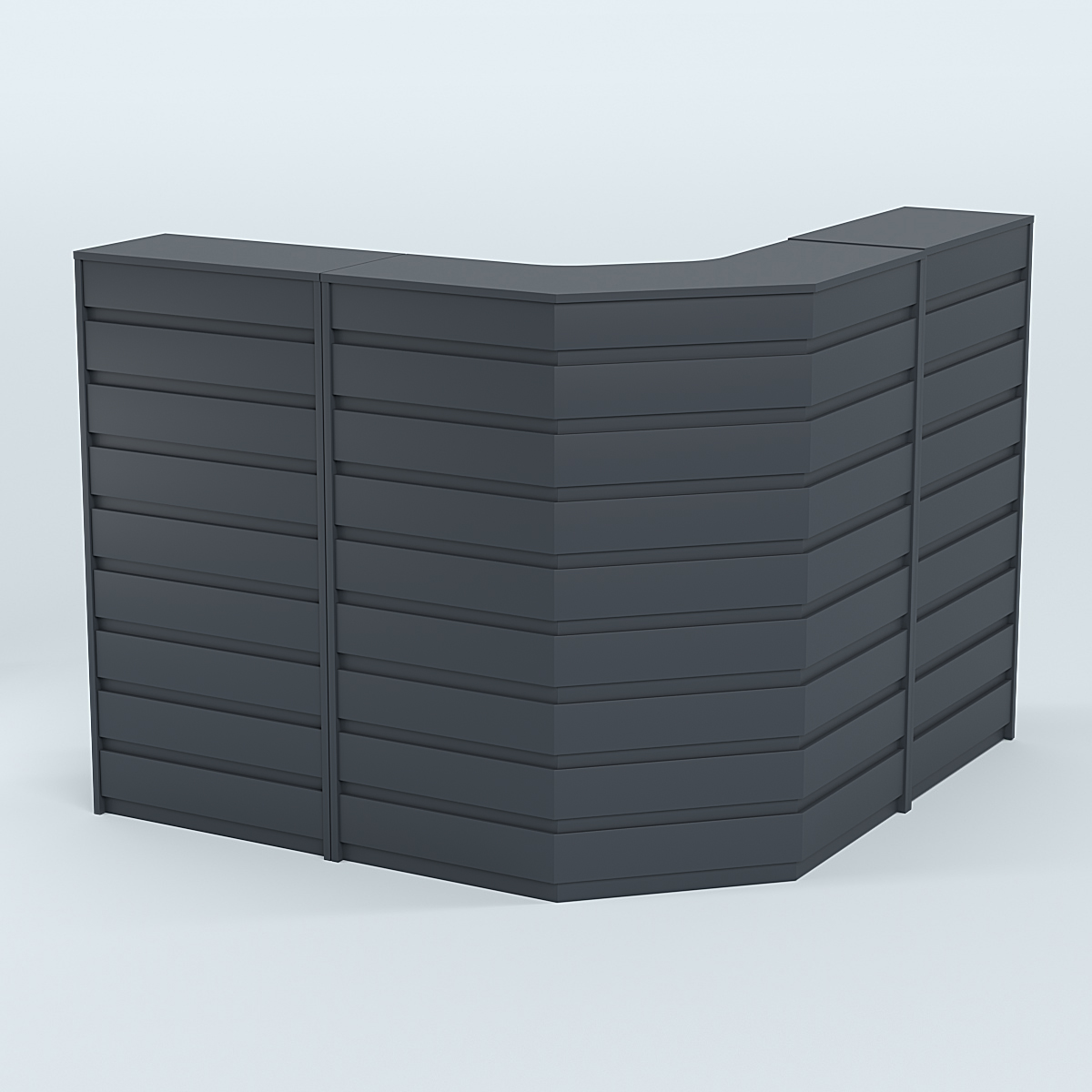 Ресепшен Г-образный серии ПРАЙМ №4А Антрацит