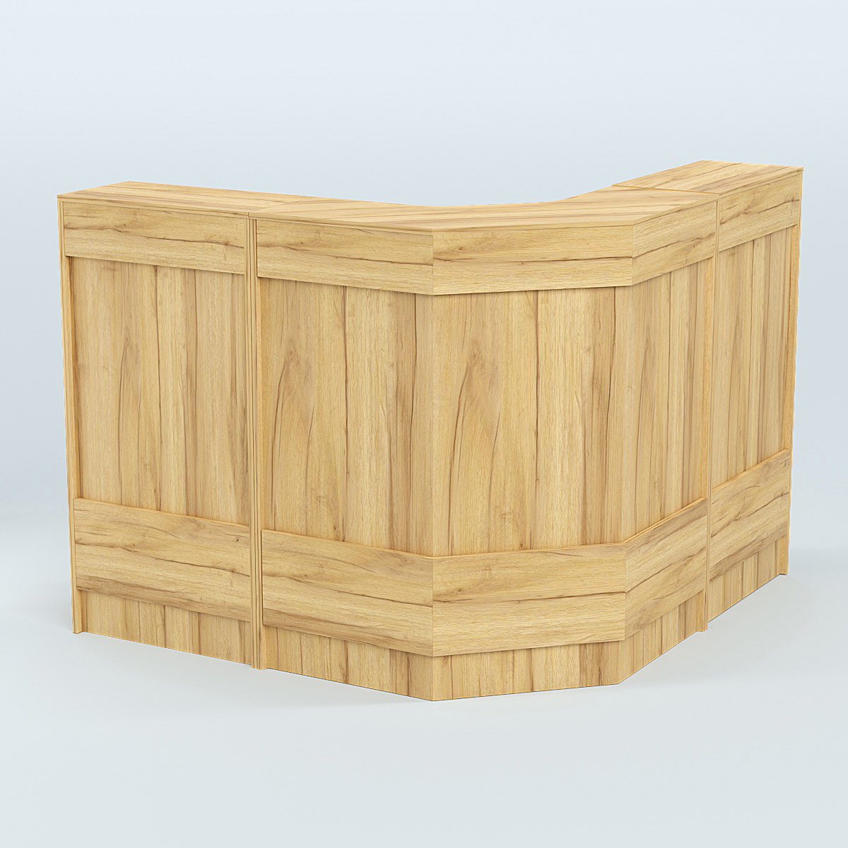 Ресепшен Г-образный серии ПРАЙМ №4Б Дуб Золотистый