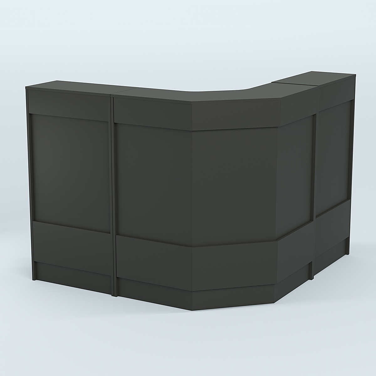 Ресепшен Г-образный серии ПРАЙМ №4Б Черный