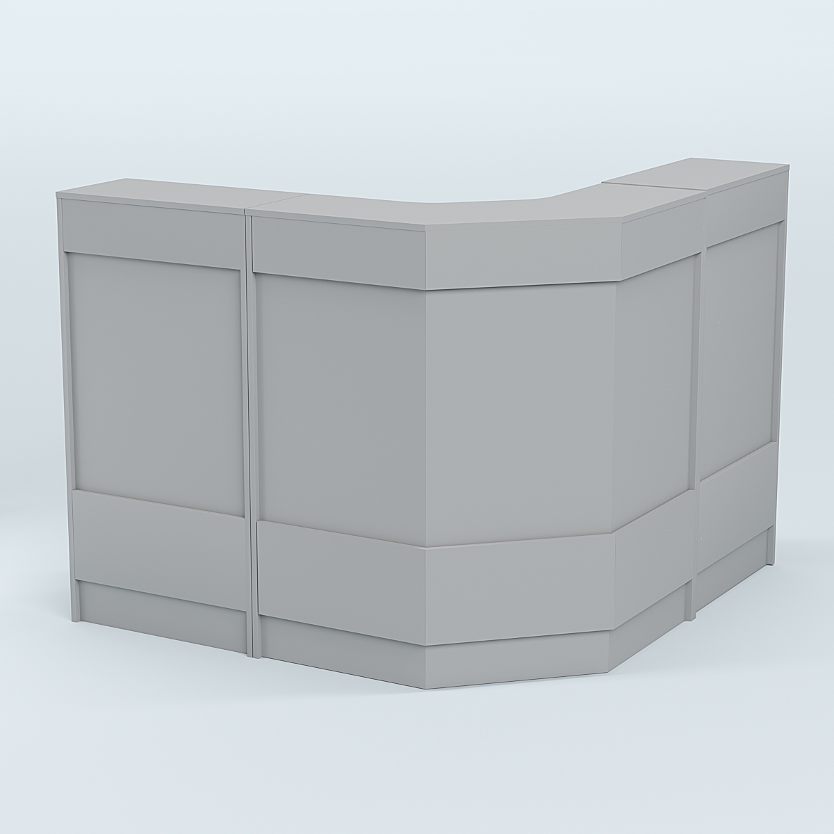 Ресепшен Г-образный серии ПРАЙМ №4Б Серый