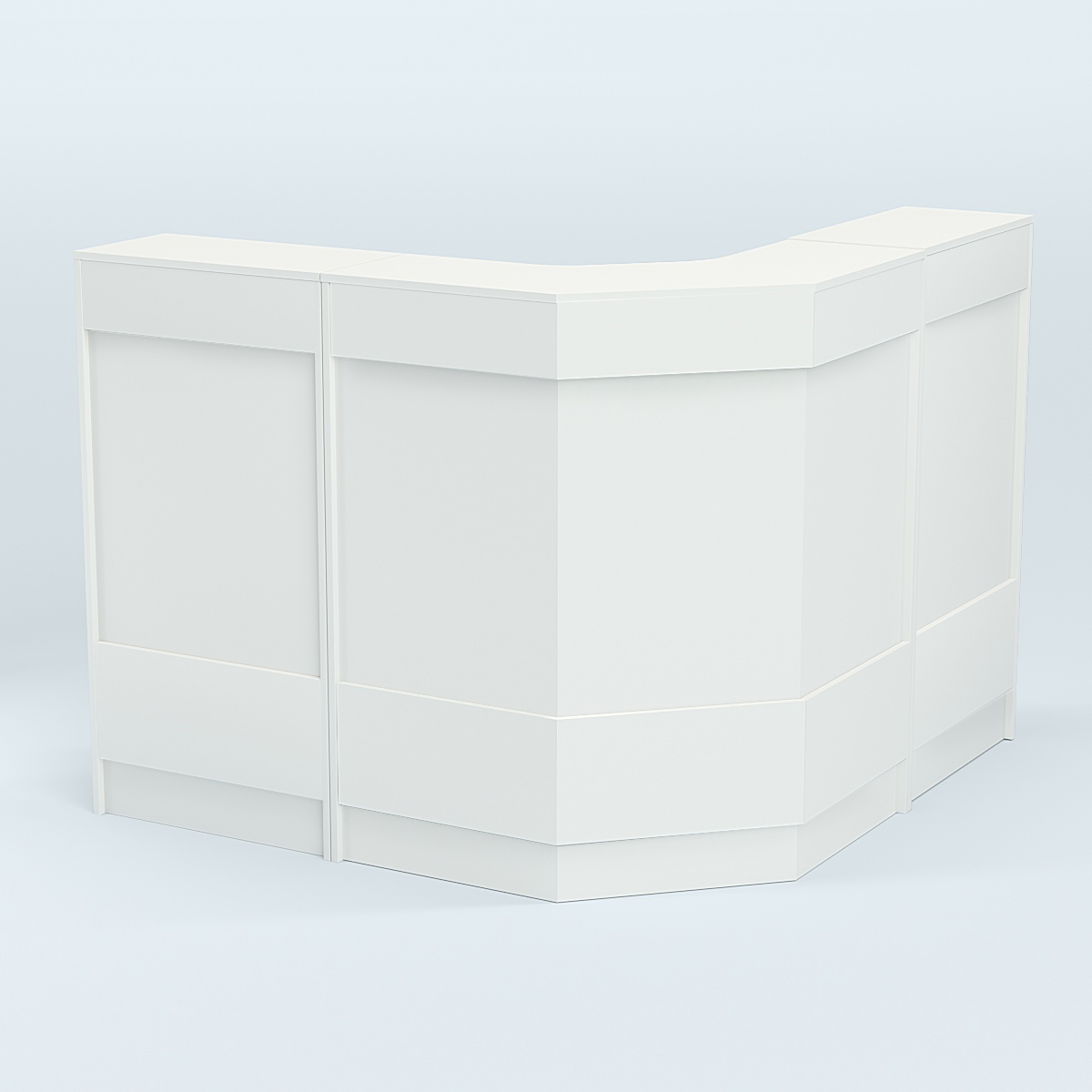 Ресепшен Г-образный серии ПРАЙМ №4Б Белый