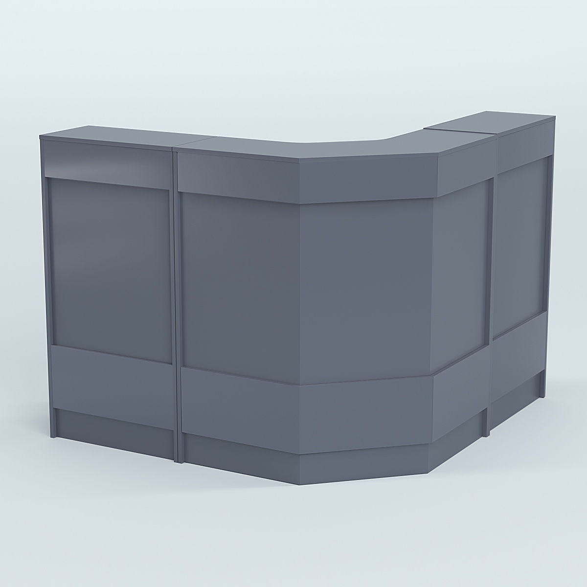 Ресепшен Г-образный серии ПРАЙМ №4Б Темно-Серый