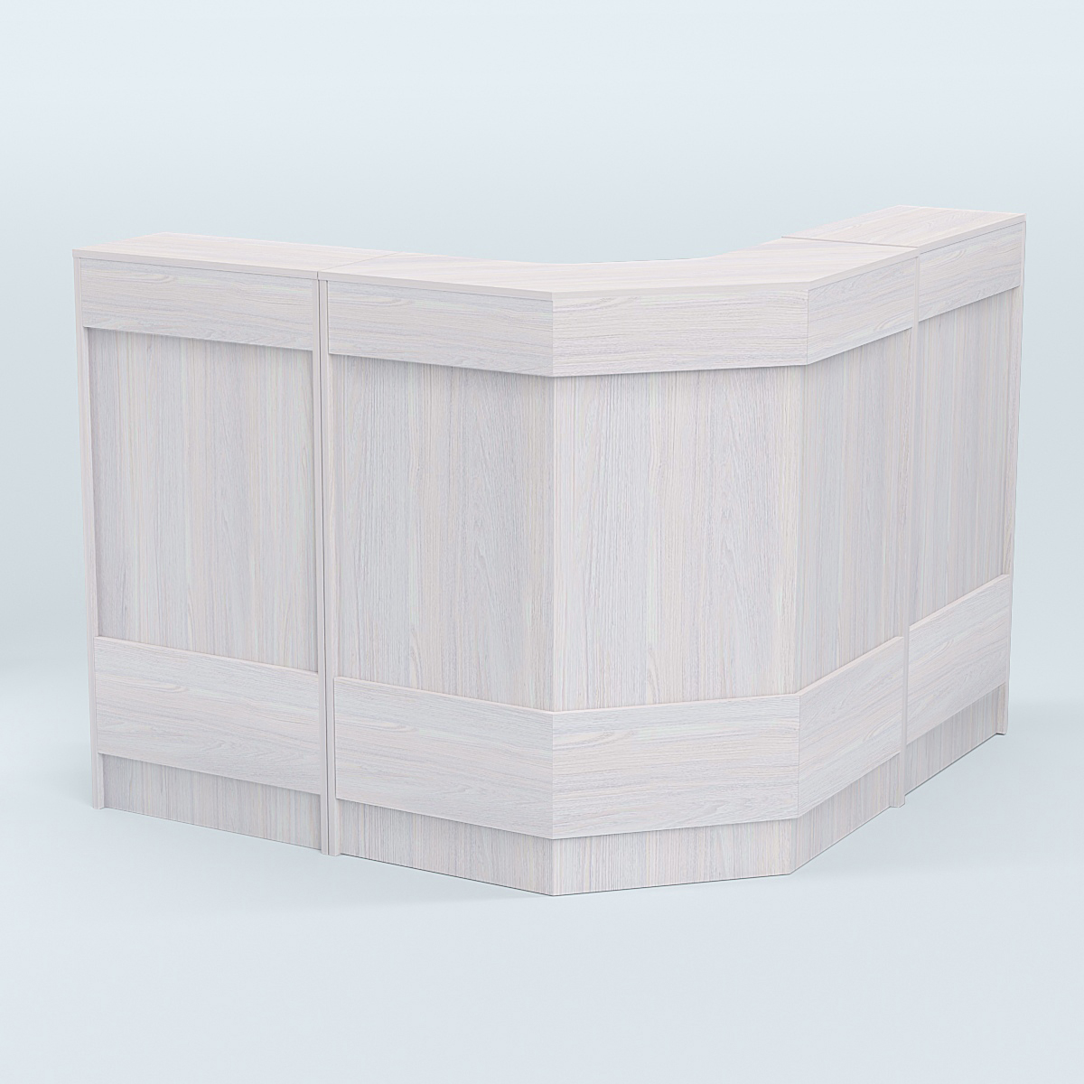 Ресепшен Г-образный серии ПРАЙМ №4Б Ясень Анкор светлый